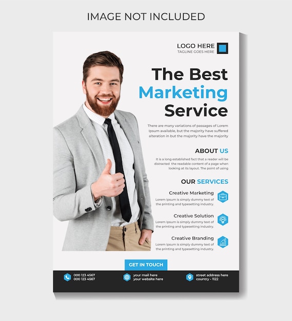 Corporate business flyer template design