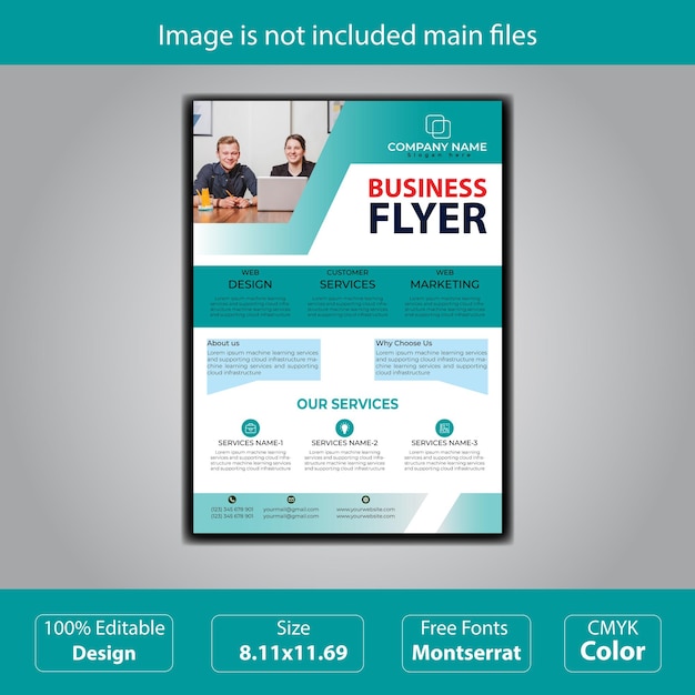 Corporate business flyer template design