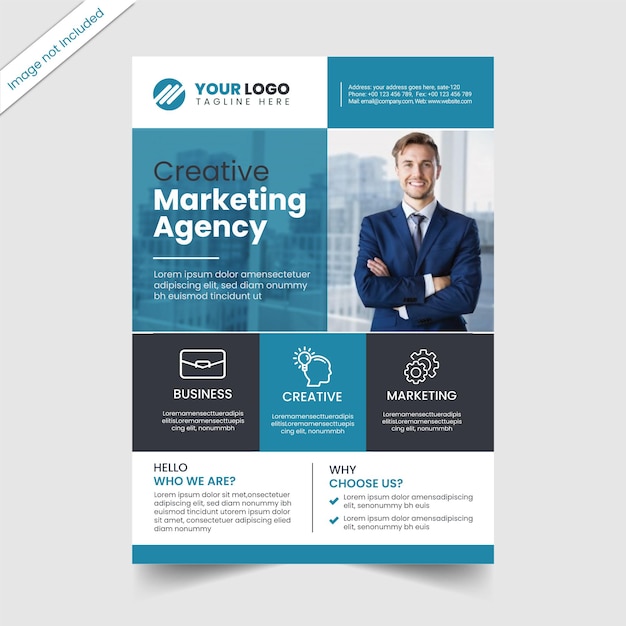 Corporate Business Flyer Template Free Vector 