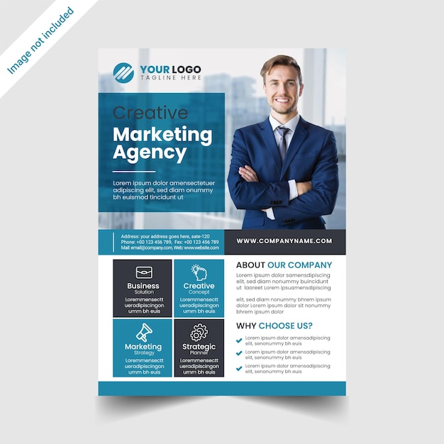 Corporate Business Flyer Template Free Vector 