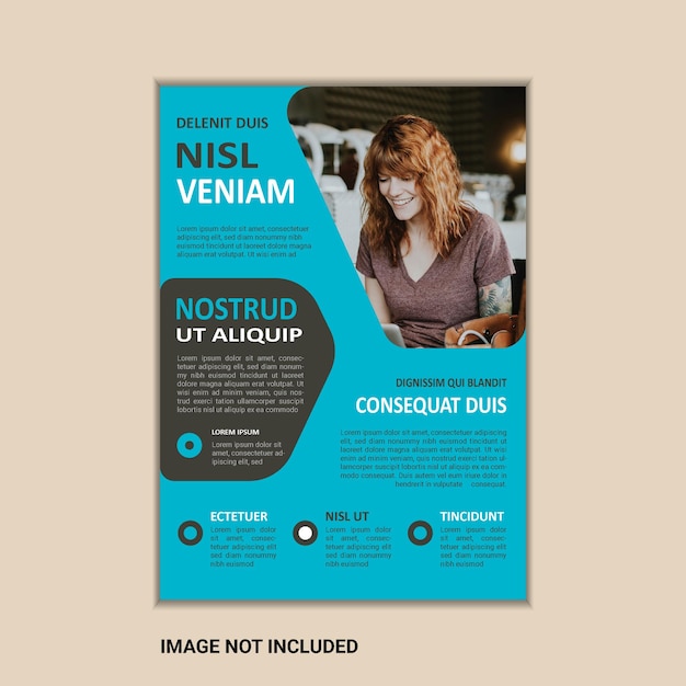 The corporate business flyer template is simple and clean a4 size with bleed vector design