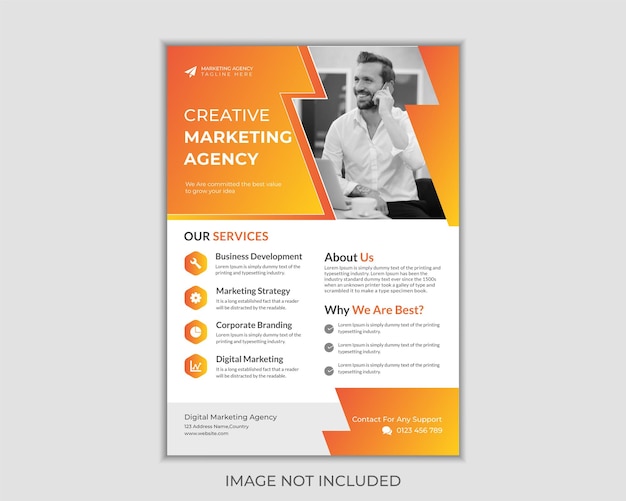 Corporate business flyer template Premium Vector