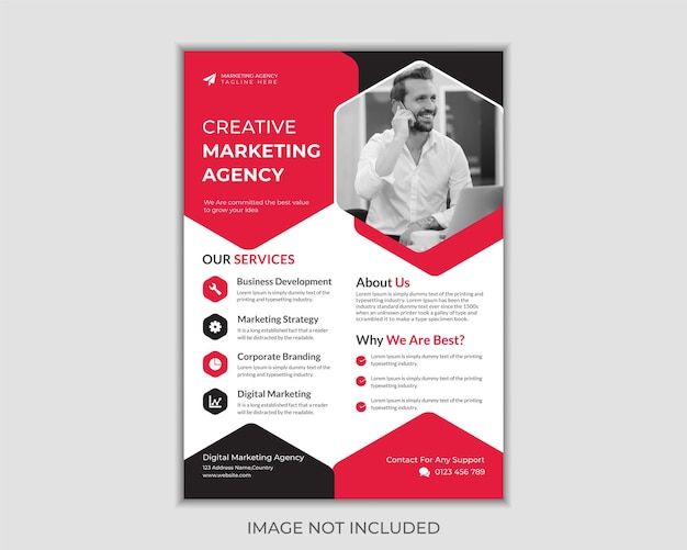 Corporate business flyer template Premium Vector