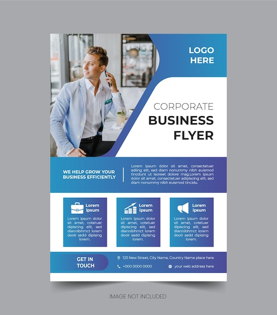 Corporate business flyer template Premium Vector