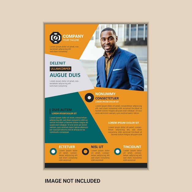 Corporate business flyer template simple and clean a4 size vector design