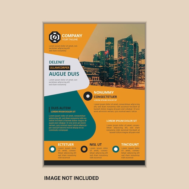 Corporate business flyer template simple and clean a4 size vector design