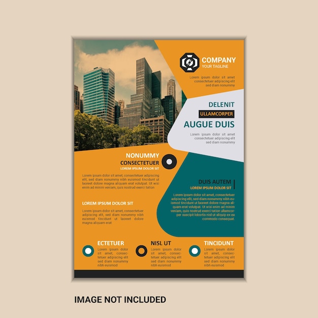 Corporate business flyer template simple and clean a4 size vector design