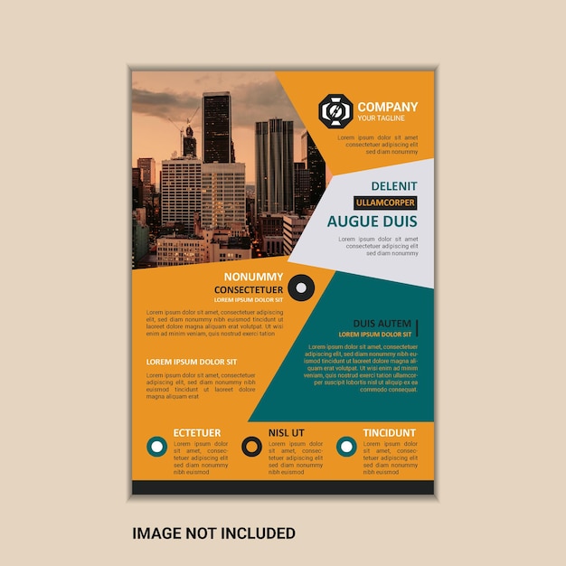 Corporate business flyer template simple and clean a4 size vector design