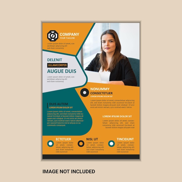 Corporate business flyer template simple and clean a4 size vector design