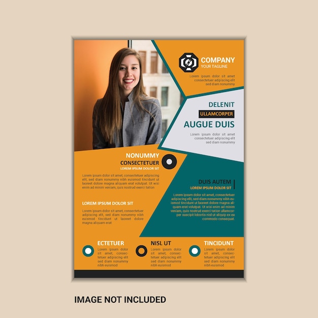 Corporate business flyer template simple and clean a4 size vector design