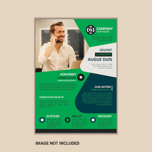 Corporate business flyer template simple and clean a4 size vector design