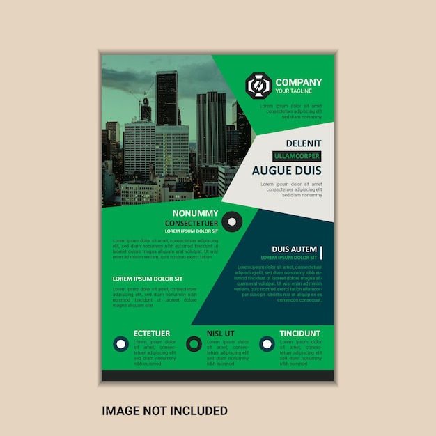 Corporate business flyer template simple and clean a4 size vector design