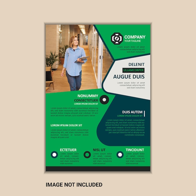 Corporate business flyer template simple and clean a4 size vector design