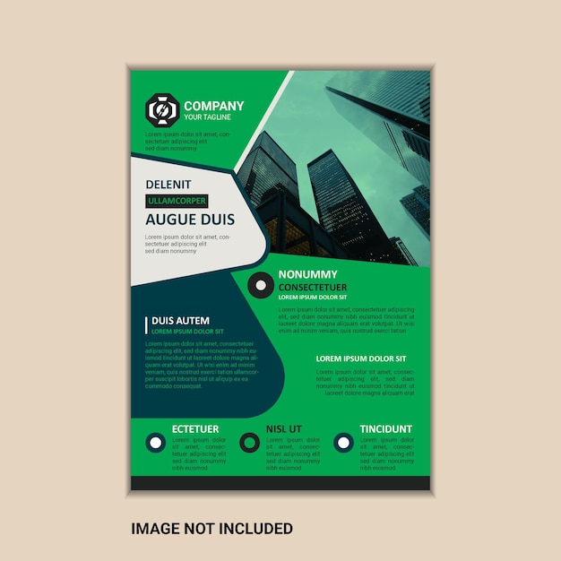 Corporate business flyer template simple and clean a4 size vector design