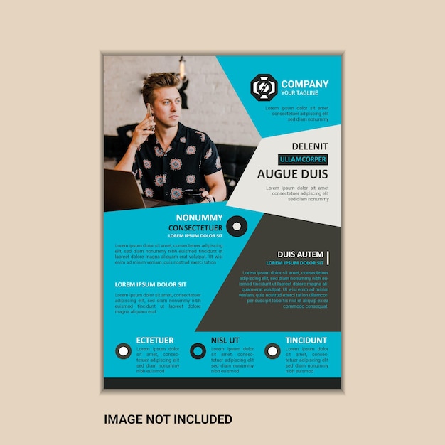 Corporate business flyer template simple and clean a4 size vector design