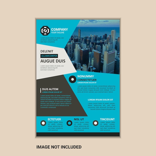 Corporate business flyer template simple and clean a4 size vector design