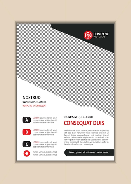 Corporate business flyer template simple and clean a4 size vector design