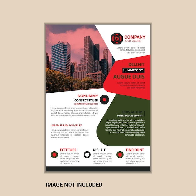 Corporate business flyer template simple and clean a4 size vector design