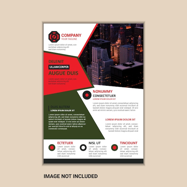 Corporate business flyer template simple and clean a4 size vector design