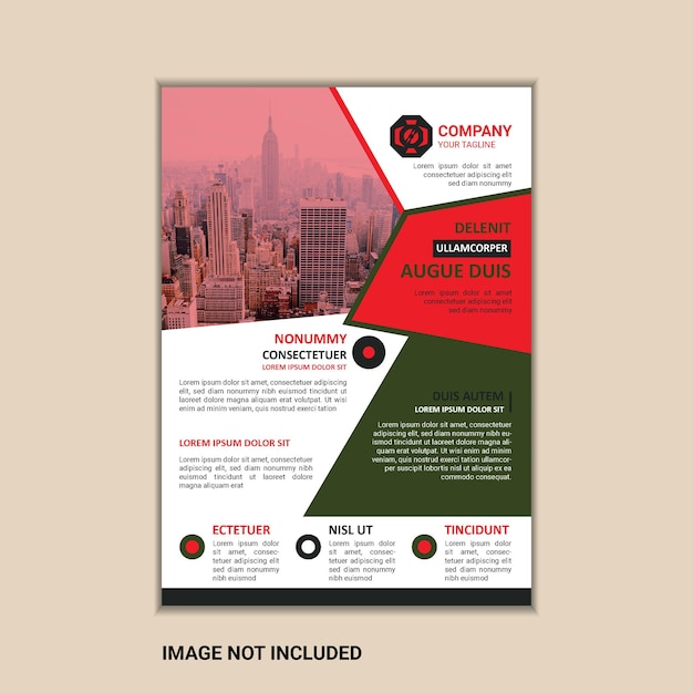 Corporate business flyer template simple and clean a4 size vector design