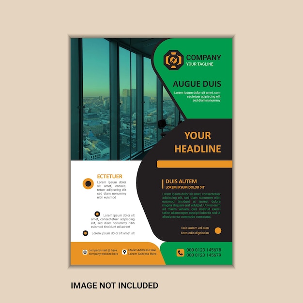 Corporate business flyer template simple and clean a4 size vector design