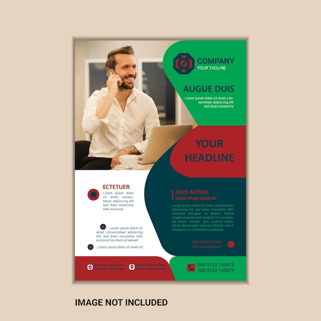 Corporate business flyer template simple and clean a4 size vector design