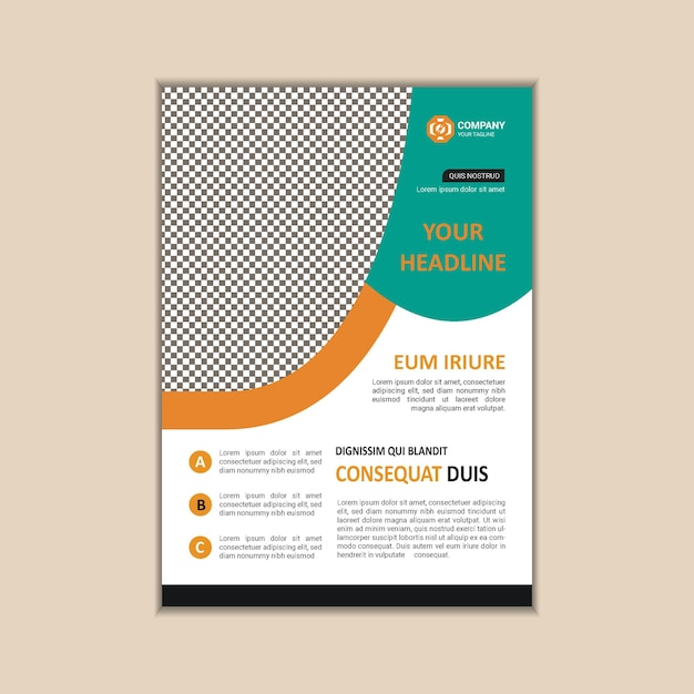 Corporate business flyer template simple and clean a4 size vector design