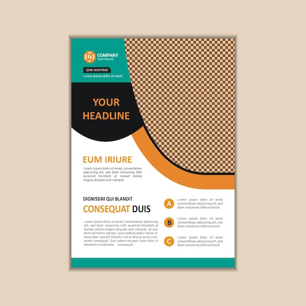 Corporate business flyer template simple and clean a4 size vector design