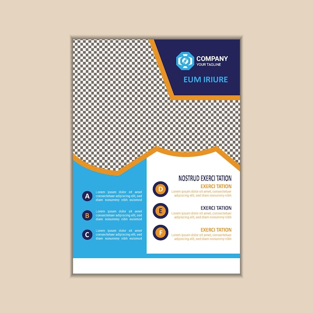 Corporate business flyer template simple and clean a4 size vector design