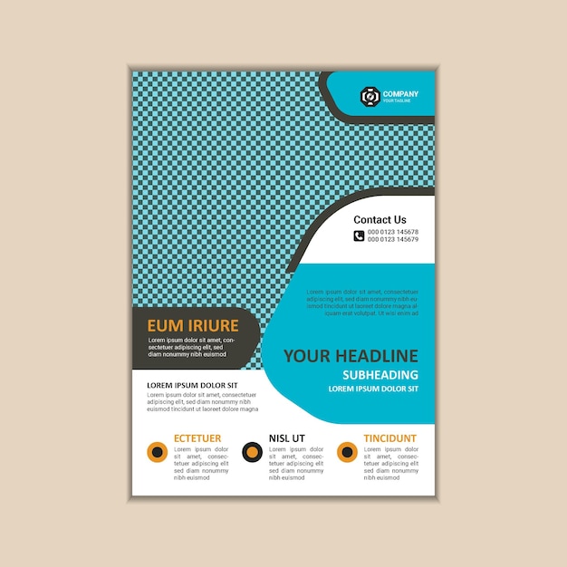 Corporate business flyer template simple and clean a4 size vector design