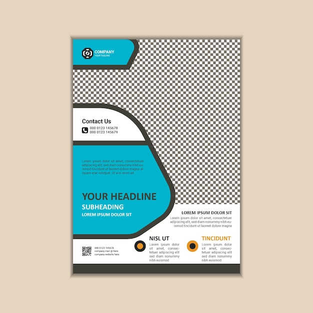 Corporate business flyer template simple and clean a4 size vector design