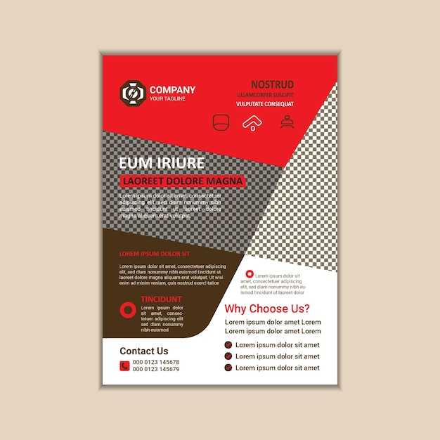 Corporate business flyer template simple and clean a4 size vector design