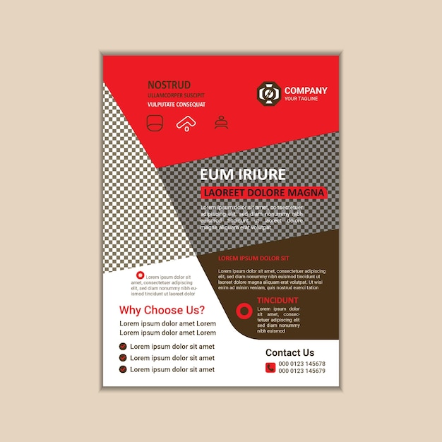 Corporate business flyer template simple and clean a4 size vector design