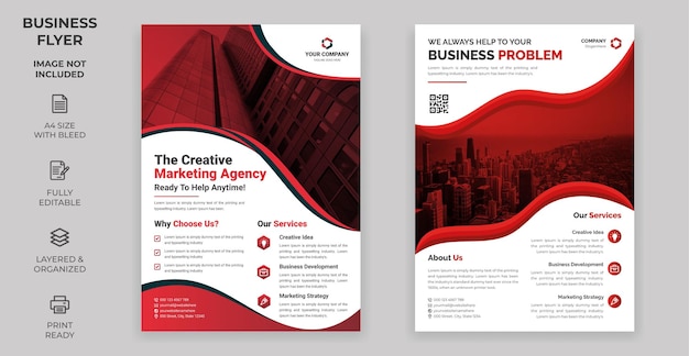 Corporate Business Flyer Template simple style and modern layout