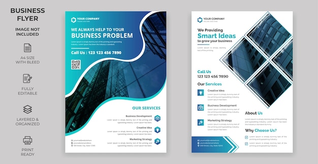 Corporate Business Flyer Template simple style and modern layout