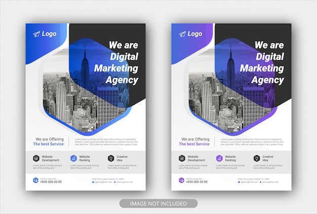 Corporate Business Flyer template with gradient color