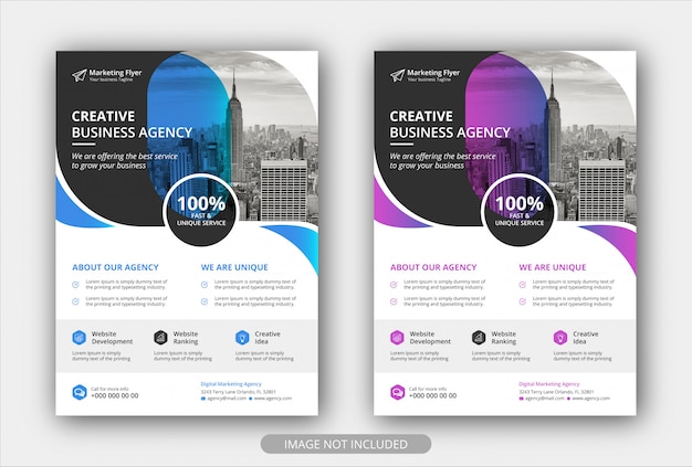 Corporate Business Flyer template with gradient color