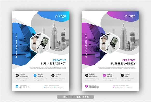 Corporate Business Flyer template with gradient color