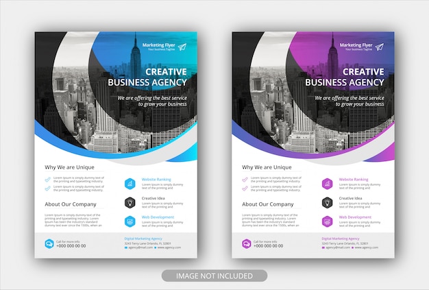 Corporate Business Flyer template with gradient color