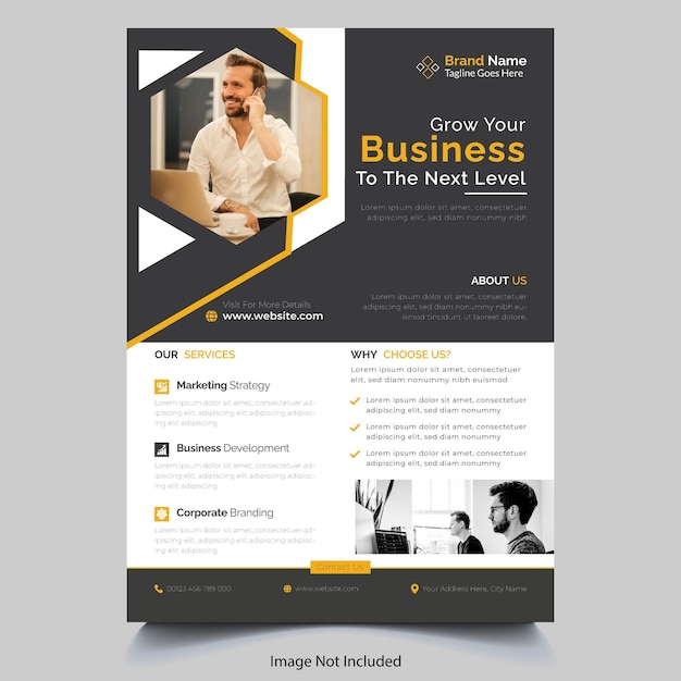 Vector corporate business flyer template