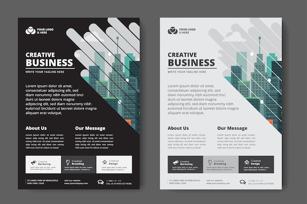 Vector corporate business flyer template