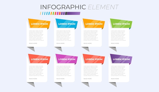 Corporate business infographic template composition of infographic elements