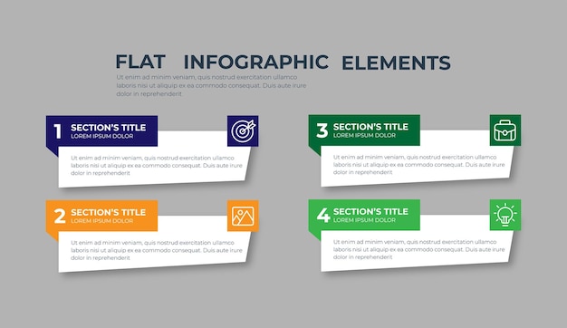 Corporate business infographic template composition of infographic elements