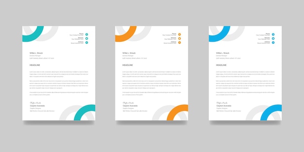 Corporate business letterhead template design