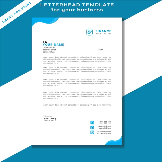 Corporate business letterhead template design