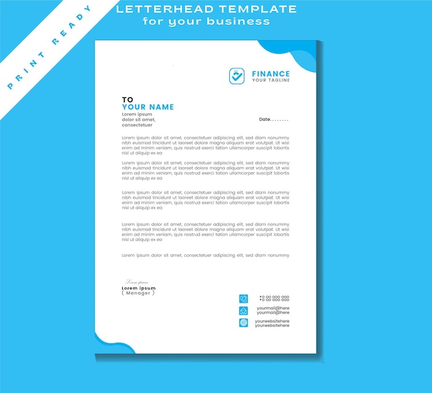 Corporate business letterhead template design