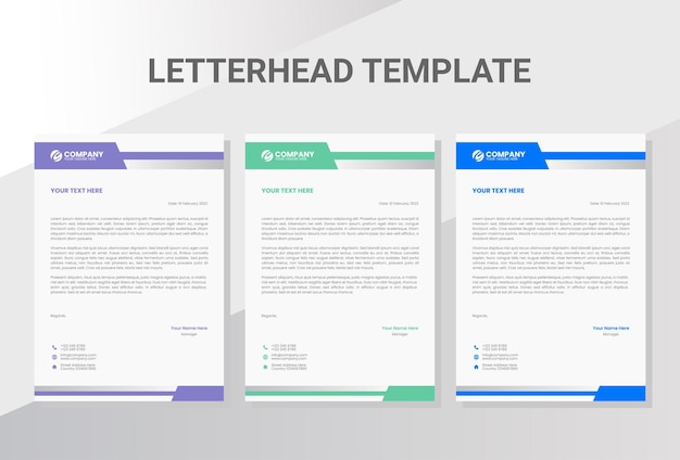 Corporate business letterhead template