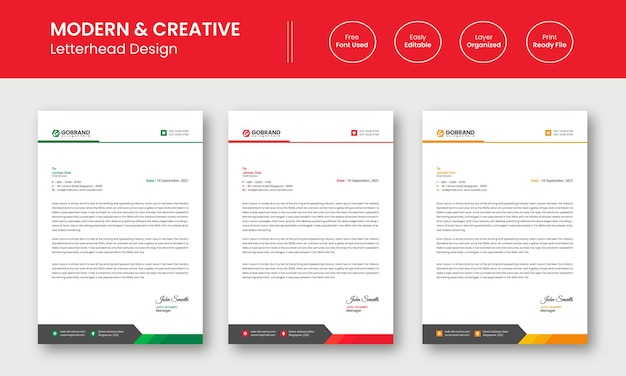 Corporate Business Letterhead Template