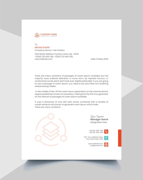 Corporate Business Letterhead Vector Template