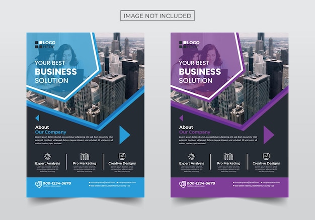 Corporate Business Marketing Flyer Brochure Vector Template Design for Company